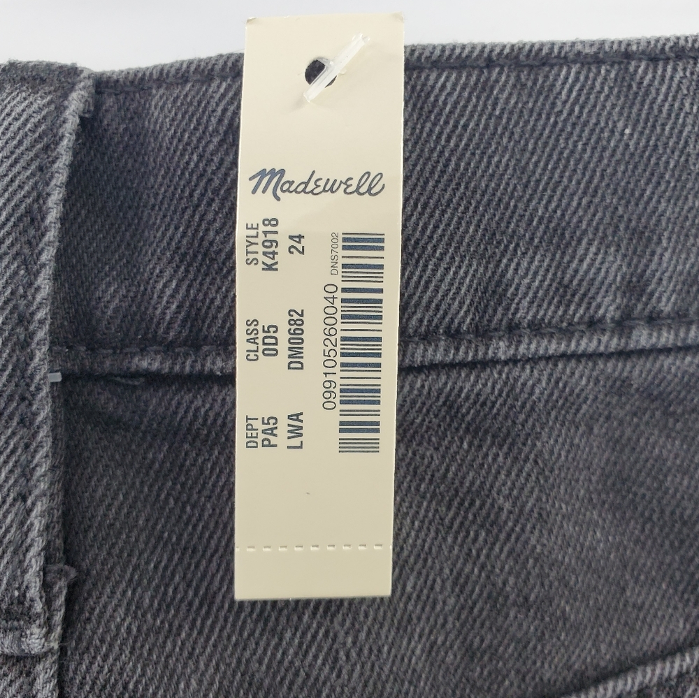 Madewell Rigid Denim A-Line Mini Skirt Black Lunar Wash Cutout Edition NEW - Picture 8 of 8